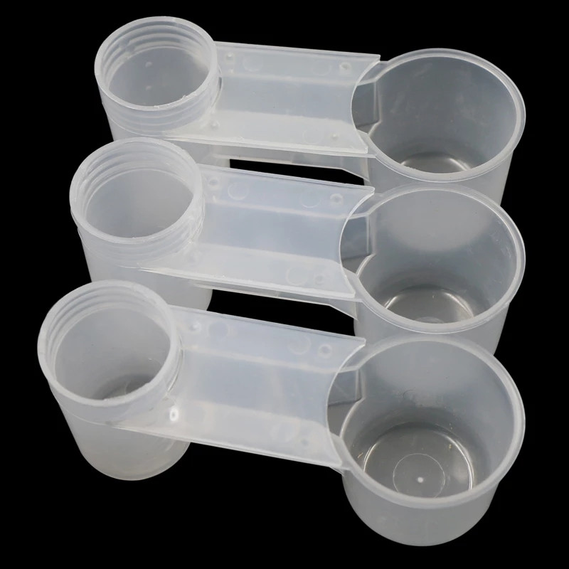 10 τμχ Φορητό πλαστικό διαφανές ποτήρι ποτήρι Aviary Cage Bottle Bird Feeder Poultry Pigeon Feeder Watererer Accessories