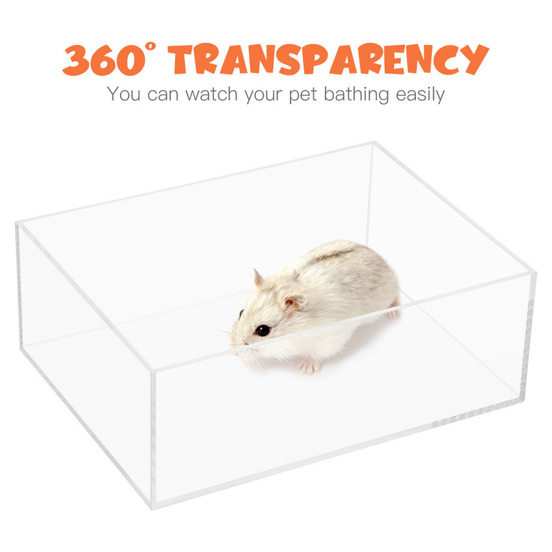 Χάμστερ Μπανιέρα Άμμος Χάμστερ Μπανιέρα Κουτί Κλουβί Μπάνιου Κουτί άμμου Δοχείο για κατοικίδια Ζώα κατοικίδια Κρησφύγετο Αξεσουάρ Ντους τσιντσιλά