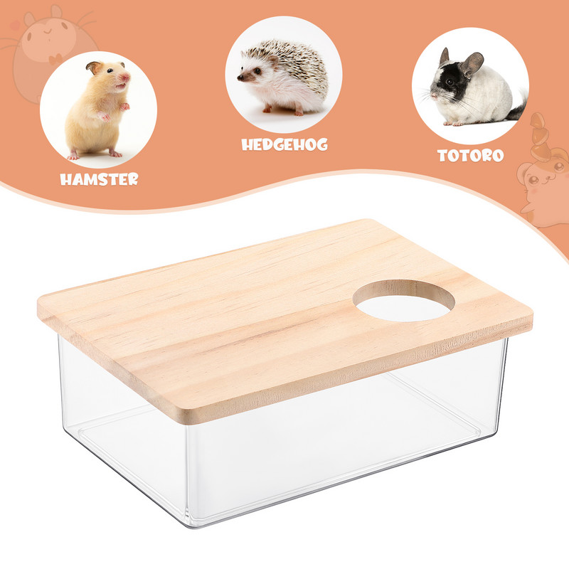 Χάμστερ Μπανιέρα Άμμος Χάμστερ Μπανιέρα Κουτί Κλουβί Μπάνιου Κουτί άμμου Δοχείο για κατοικίδια Ζώα κατοικίδια Κρησφύγετο Αξεσουάρ Ντους τσιντσιλά