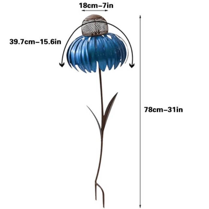 Coneflower madáretető külső kertben Art fém madáretető állvány promóciós dropshipping szolgáltatással