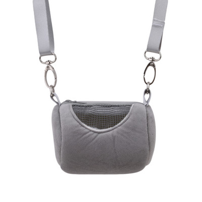 Cușcă pentru animale de companie Accesorii pentru corp încrucișat Design cilindric Moale, practic, pentru călătorie, veveriță portabilă, geantă de transport pentru hamster din plasă vizibilă