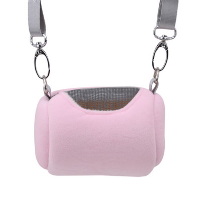 Cușcă pentru animale de companie Accesorii pentru corp încrucișat Design cilindric Moale, practic, pentru călătorie, veveriță portabilă, geantă de transport pentru hamster din plasă vizibilă