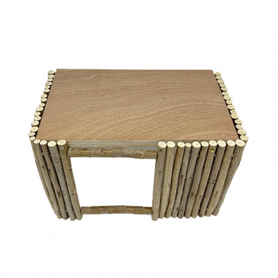 Ukrasna kućica za zečeve Koliba za pletenje Gnijezdo za male životinje Drveni dvorac Poluzatvorena koliba za skrovište za hrčka Igračka za žvakanje za kućne ljubimce