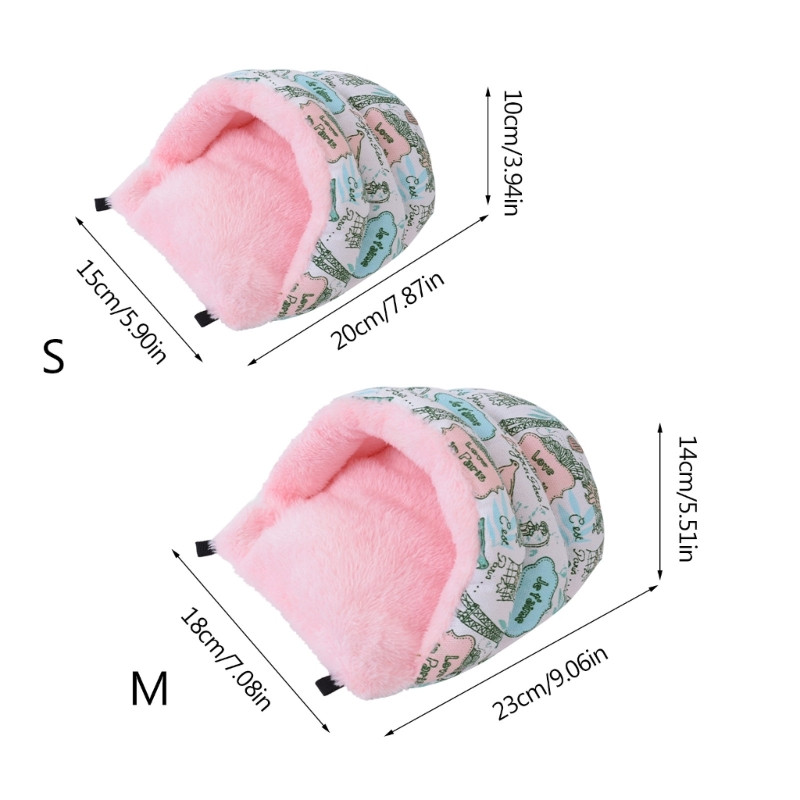 „Hamster House“ miela hamako lova žiemai, šilta pliušinis lizdas, mažo augintinio slėptuvė