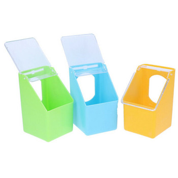 Parrot Container Plastic Pigeon Feeder Water Feeding Rectangle Shape Plastic Food Dispenser Supplies