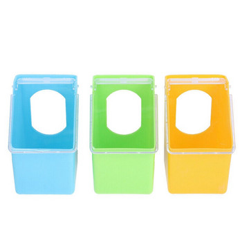 Parrot Container Plastic Pigeon Feeder Water Feeding Rectangle Shape Plastic Food Dispenser Supplies