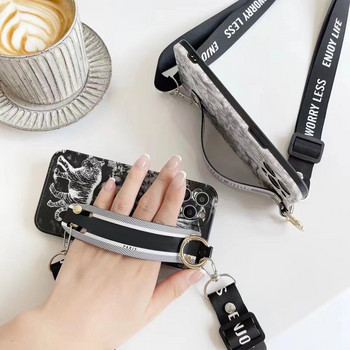 Ελαφριά και κομψή θήκη τηλεφώνου με βραχιολάκι για Iphone13 14 Pro Max Street Fashion Style Γυναικείο κέλυφος τηλεφώνου για Iphone11 Xsmax