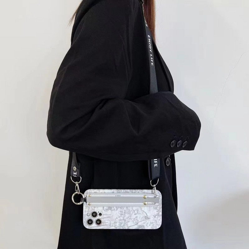 Lagana i elegantna telefonska torbica s narukvicom za Iphone13 14 Pro Max Ulična modna ženska školjka za telefon za Iphone11 Xsmax