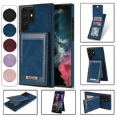 За Samsung Galaxy S22 Ultra S21 S20 FE Ultra Plus калъф Samsung Galaxy A53 A52S A12 5G калъф кожен портфейл слот за карта стойка капак