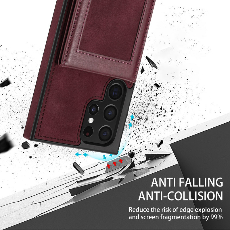 Samsung Galaxy S22 Ultra S21 S20 FE Ultra Plus ümbrise Samsung Galaxy A53 A52S A12 5G ümbrise nahast rahakoti kaardipesa aluse kate