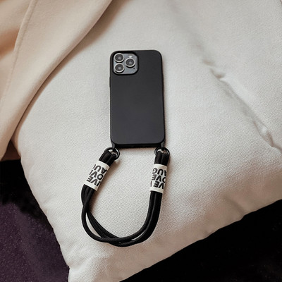 Μαλακή θήκη τηλεφώνου Crossbody Lanyard για iPhone 13 Mini 12 11 Pro Max 14 Pro XS XR X 8 7 Plus SE3 Korea Strap κάλυμμα σιλικόνης