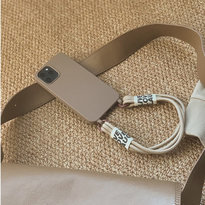 Μαλακή θήκη τηλεφώνου Crossbody Lanyard για iPhone 13 Mini 12 11 Pro Max 14 Pro XS XR X 8 7 Plus SE3 Korea Strap κάλυμμα σιλικόνης