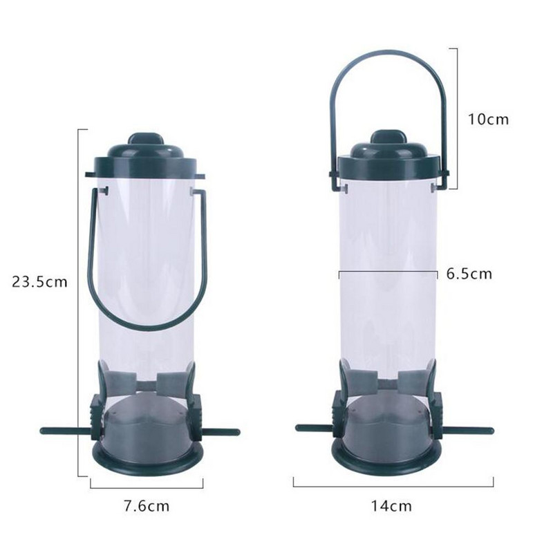 Paukščių lesyklėlė pakabinamas maisto dalytuvas Papūgos maisto dėžutė lauko balkono gyvūnams automatinis šėrimo kojoms konteineris paukščių reikmenys