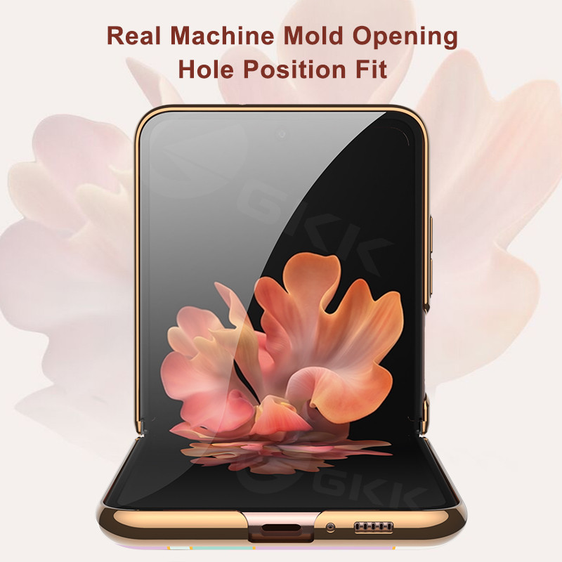 GKK tekstūros odinis atverčiamas dėklas, skirtas Samsung Galaxy Z Flip, atsparus smūgiams, viskas įtrauktas apsauginis dangtelis, skirtas Samsung Galaxy Z Flip 5G