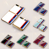 GKK Πολυτελής θήκη Edge για Samsung Galaxy Z Flip Fold 2 3 4 Κάλυμμα με μοτίβο από σκληρυμένο γυαλί Για Samsung Z Flip Fold 3 4 Coque