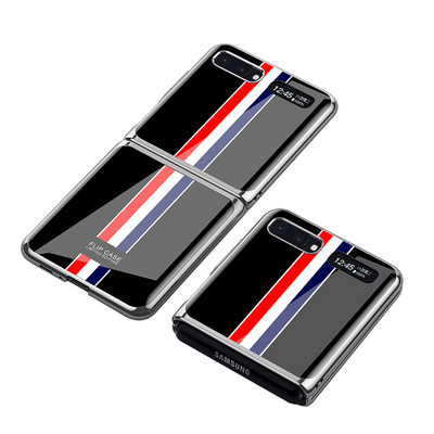 GKK Πολυτελής θήκη Edge για Samsung Galaxy Z Flip Fold 2 3 4 Κάλυμμα με μοτίβο από σκληρυμένο γυαλί Για Samsung Z Flip Fold 3 4 Coque