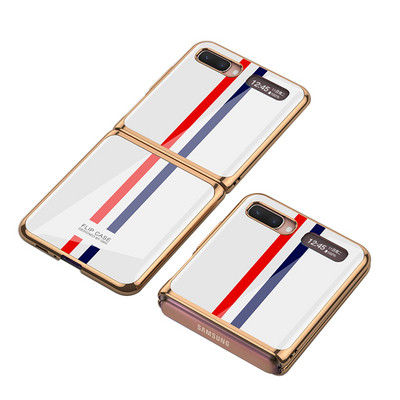 GKK Πολυτελής θήκη Edge για Samsung Galaxy Z Flip Fold 2 3 4 Κάλυμμα με μοτίβο από σκληρυμένο γυαλί Για Samsung Z Flip Fold 3 4 Coque