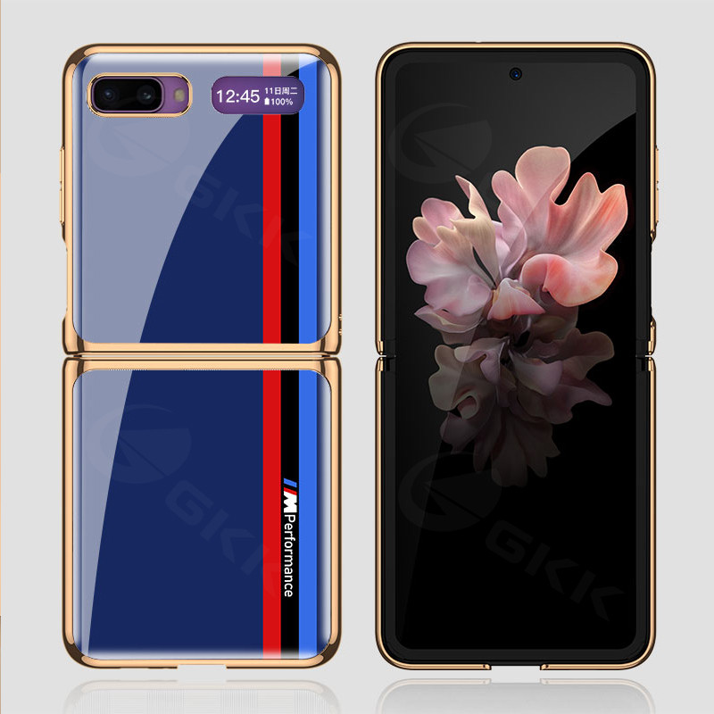 GKK Πολυτελής θήκη Edge για Samsung Galaxy Z Flip Fold 2 3 4 Κάλυμμα με μοτίβο από σκληρυμένο γυαλί Για Samsung Z Flip Fold 3 4 Coque