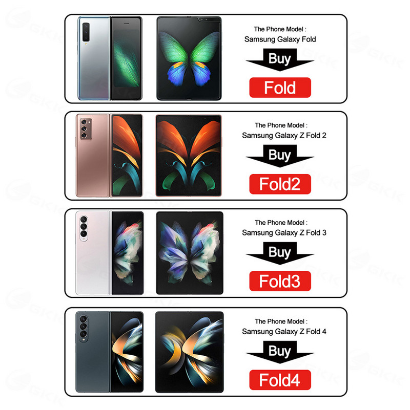 GKK grūdinto stiklo raštų dėklas, skirtas Samsung Galaxy Z Flip 3 4 prabangiam dengimui atsparus dangtelis, skirtas Samsung Z Fold 2 3 4 5G dėklui