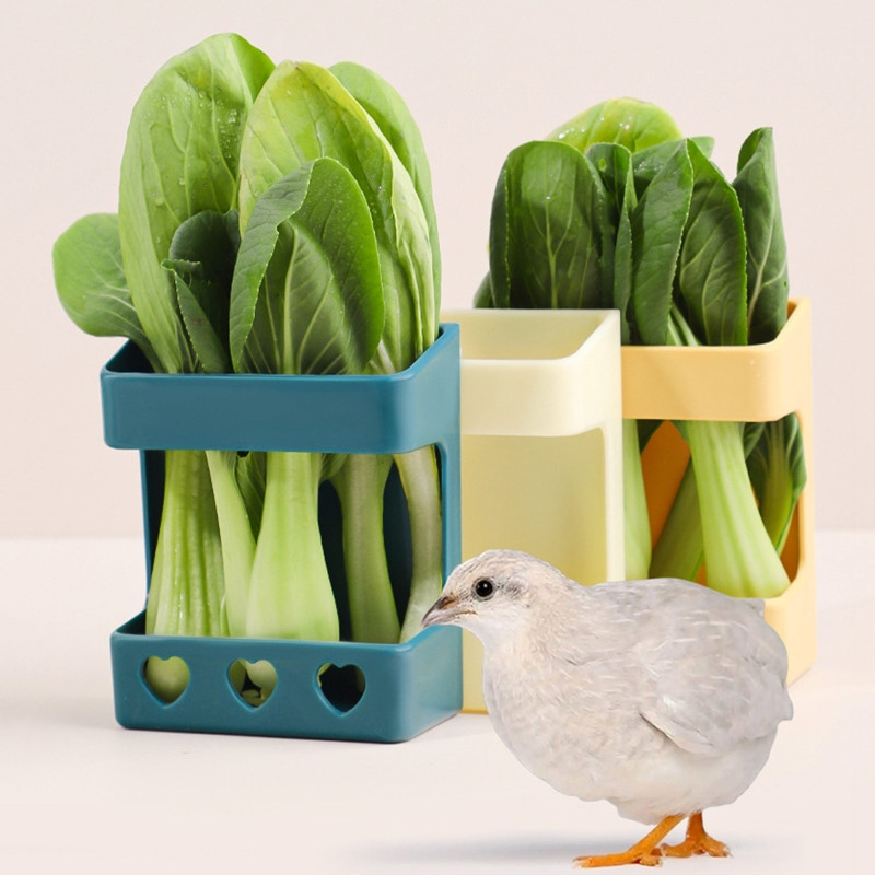Suport pentru pasăre pentru animale mici, coș cu fructe, legume, jucărie pentru agățat, instrument de hrănire ușor de instalat pentru a menține cușca curată K5DC