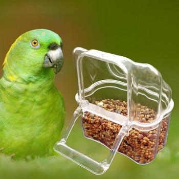 2 τεμ. Bird Trough Ανθεκτικό στο δάγκωμα πολλαπλών χρήσεων Δοχείο τροφοδοσίας παπαγάλου κατοικίδιων ζώων Αξεσουάρ κλουβιού τροφοδοσία πουλιών Τροφοδότης παπαγάλου
