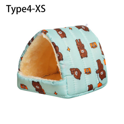 4Color S/M/L Aranyos kisállat alvóágy Hörcsögház Mini Kisállat Nyúl Mókus Téli Meleg fészek Kényelmes tengerimalac fészek