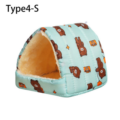 4Color S/M/L Aranyos kisállat alvóágy Hörcsögház Mini Kisállat Nyúl Mókus Téli Meleg fészek Kényelmes tengerimalac fészek