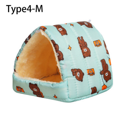 4Color S/M/L Aranyos kisállat alvóágy Hörcsögház Mini Kisállat Nyúl Mókus Téli Meleg fészek Kényelmes tengerimalac fészek