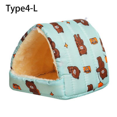 4Color S/M/L Aranyos kisállat alvóágy Hörcsögház Mini Kisállat Nyúl Mókus Téli Meleg fészek Kényelmes tengerimalac fészek