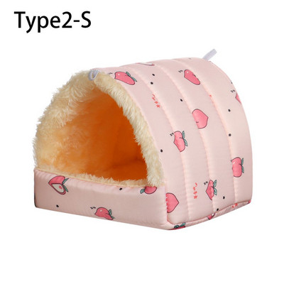 4Color S/M/L Aranyos kisállat alvóágy Hörcsögház Mini Kisállat Nyúl Mókus Téli Meleg fészek Kényelmes tengerimalac fészek