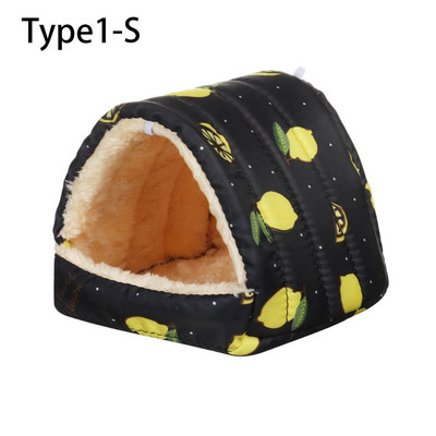 4Color S/M/L Aranyos kisállat alvóágy Hörcsögház Mini Kisállat Nyúl Mókus Téli Meleg fészek Kényelmes tengerimalac fészek