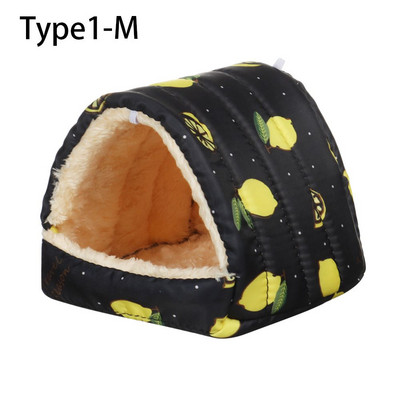 4Color S/M/L Aranyos kisállat alvóágy Hörcsögház Mini Kisállat Nyúl Mókus Téli Meleg fészek Kényelmes tengerimalac fészek