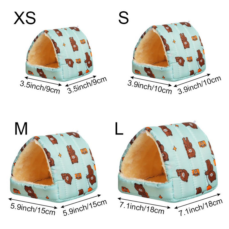 4Color S/M/L Aranyos kisállat alvóágy Hörcsögház Mini Kisállat Nyúl Mókus Téli Meleg fészek Kényelmes tengerimalac fészek
