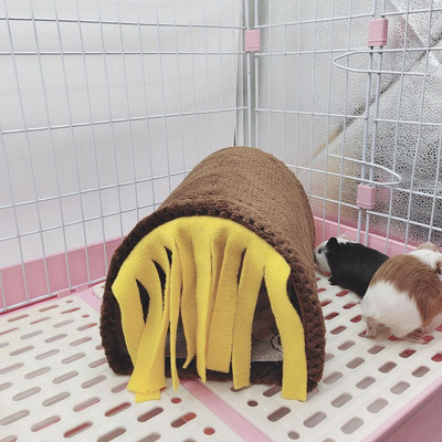 Multifunkčný tunelový hniezdo s strapcami pre malé zvieratá, úkryt pre škrečka, morča, králika