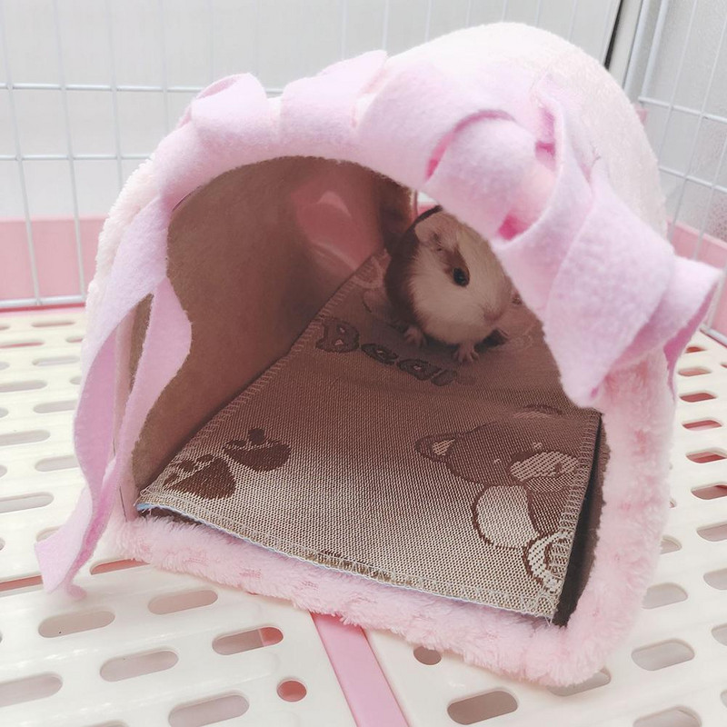 Multifunkčný tunelový hniezdo s strapcami pre malé zvieratá, úkryt pre škrečka, morča, králika