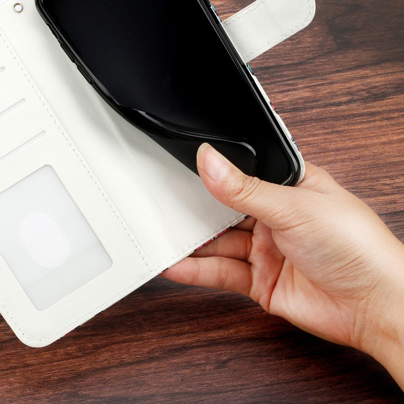 Roztomilý ochranný kryt na telefón pre Apple iPhone 14 13 Mini 11 12 Pro Max 6 6s 7 8 Plus SE 2020 Coque sloty na karty, peňaženka, výklopný kryt D01E