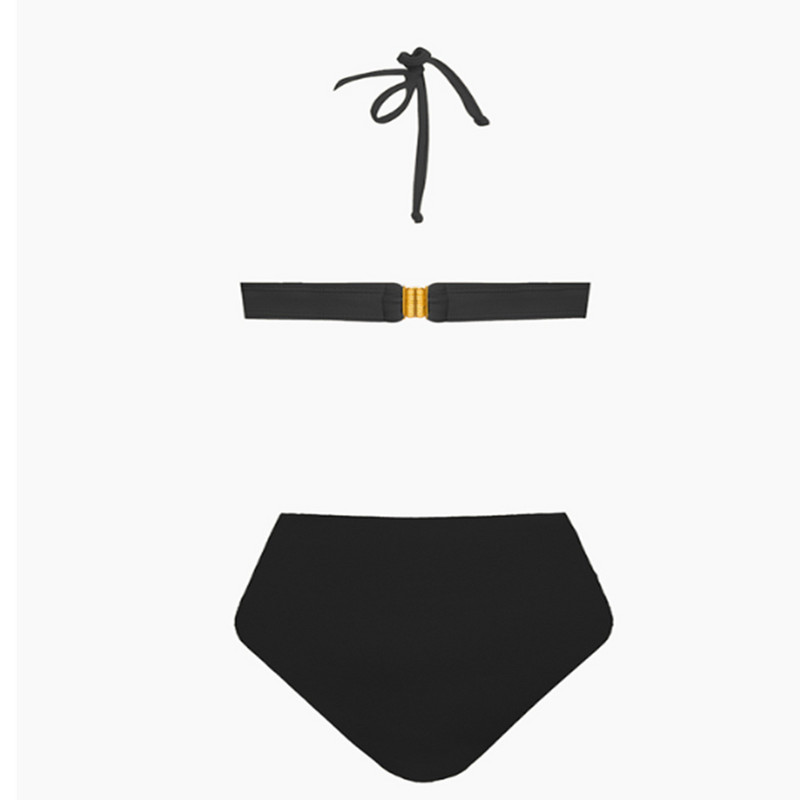 Divatos, egyszínű kötőfék, kivágott bikini, egyrészes, hát nélküli szexi, vékony fürdőruha, elegáns, pántos strandruha, fekvőruha, 2022