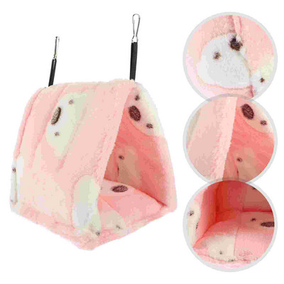 Namo lova žiurkėnui Gvinėjos hamakas kabantis urve narvas Paukščių slėptuvė Ežiukas Miegantis gyvūnas Šilta Jauki Papūga pliušinė namelis Slėptuvė