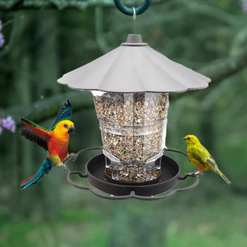 Bird Feeder Mini Hanging Hummingbird Food Container Πτυσσόμενο Ευρεία Εφαρμογή Πλαστικό Ορατό για Κήπο