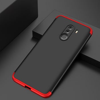 GKK за калъф за xiaomi pocophone f1 Three in One 360 Full Protection Anti-knock Hard за pocophone f1 f2 pro X3 NFC M3 Cover fundas