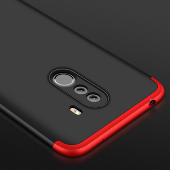 GKK за калъф за xiaomi pocophone f1 Three in One 360 Full Protection Anti-knock Hard за pocophone f1 f2 pro X3 NFC M3 Cover fundas