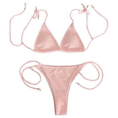 2022 Rebrasti Micro Tiny bikini ženski kupaći kostim Bandage String Ženski kupaći kostim Dvodijelni bikini set Brazilski kupaći kostim Swim
