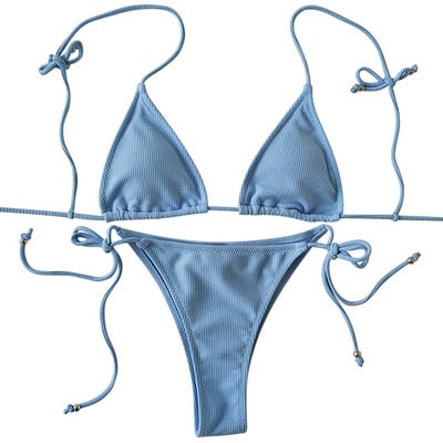 2022 Rebrasti Micro Tiny bikini ženski kupaći kostim Bandage String Ženski kupaći kostim Dvodijelni bikini set Brazilski kupaći kostim Swim