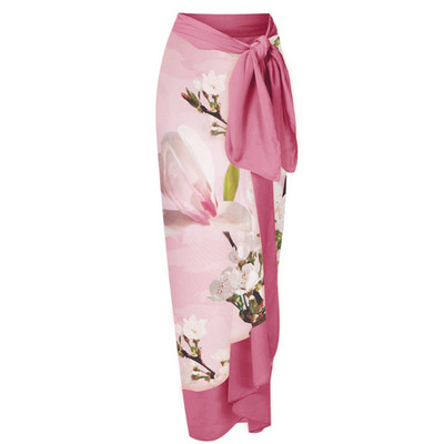 Costum de baie dintr-o bucată pentru femei cu fustă Costum de baie roz acoperit rochie retro de vacanță pe plajă, asimetrică de vară, îmbrăcăminte elegantă pentru surf