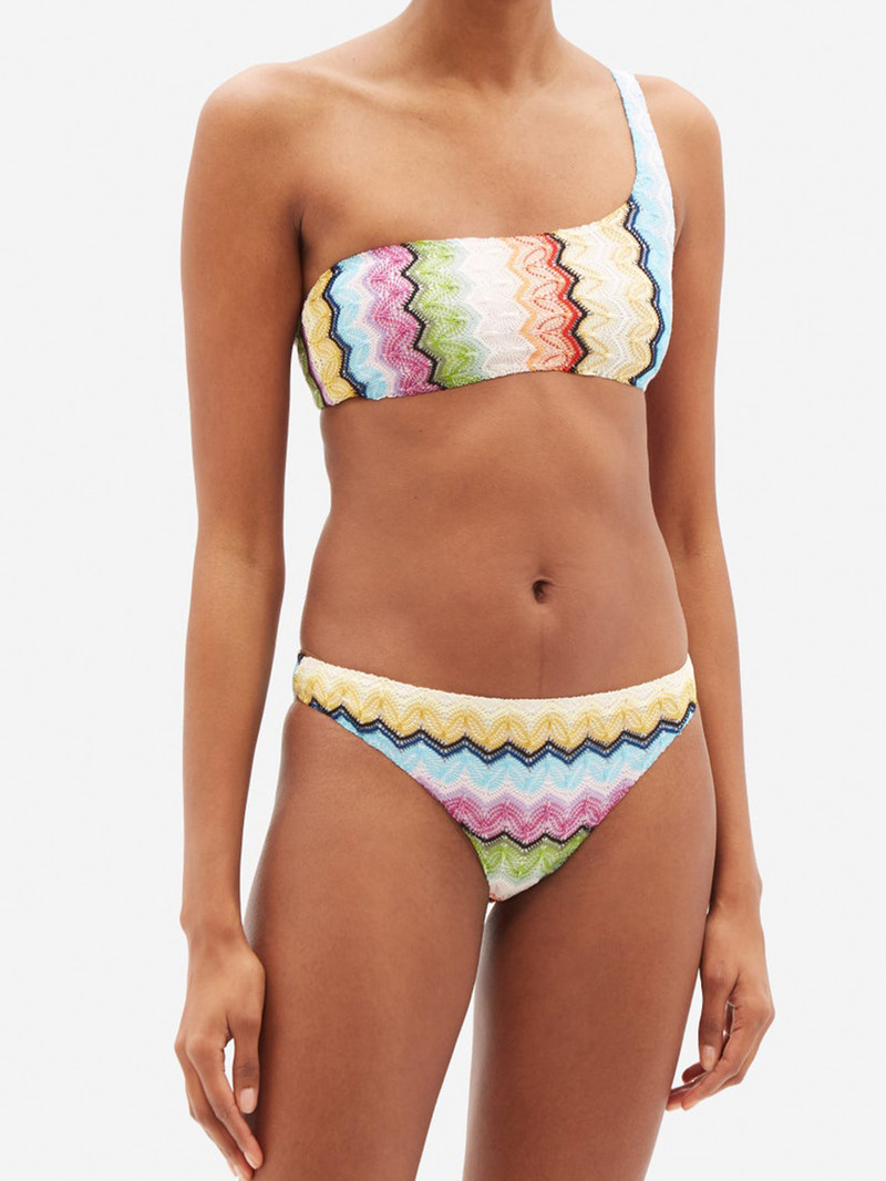 Retro csíkos nyomtatás Sling Bikini Szexi mély V nyakú keresztpántos hát nélküli strandruha Seamless ünnepi strandruha Női fürdőruha