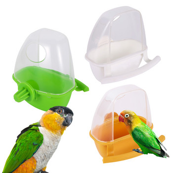 Bird Cage Feeder Parrot Birds Water Hanging Bowl Parakeet Feeder Box Κλουβί για κατοικίδια Πλαστικό δοχείο τροφίμων Προμήθειες πουλιών 1 τμχ