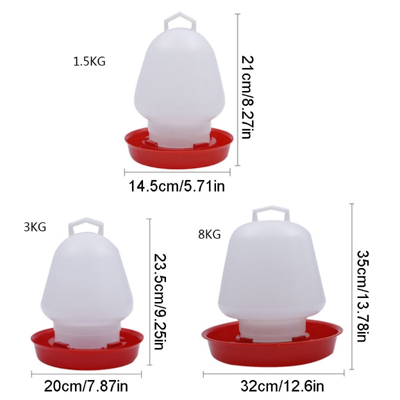 Plastikinis naminių paukščių girtuoklis viščiukų girdytuvas Pakabinamas vištienos vandens tiektuvas Patvarus automatinis vandens indas antims