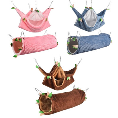 Animale de companie Tunel pentru casă Hamster Plush Hamac Iarnă Habitat Decor Ascunzătoare