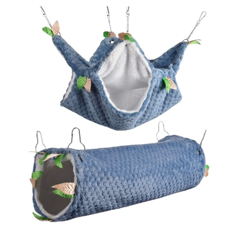 Kisállat Állat Alagút Ház Hörcsög Plüss Függőágy Téli Élőhely Dekorációs Búvóhely