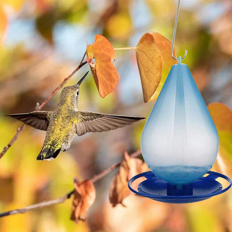 Hrănitor pentru păsări agățat Hrănitor pentru colibri Distribuitor automat de apă hrană pentru păsări în aer liber pentru baie de păsări sălbatice unelte pentru animale de companie în formă de picătură